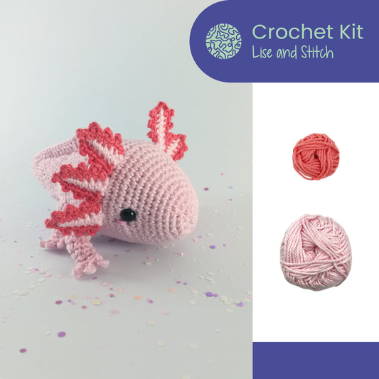 Kit crochet axolotl amigurumi