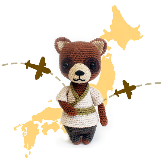 Tanuki patron crochet, Eichiki le tanuki japonais