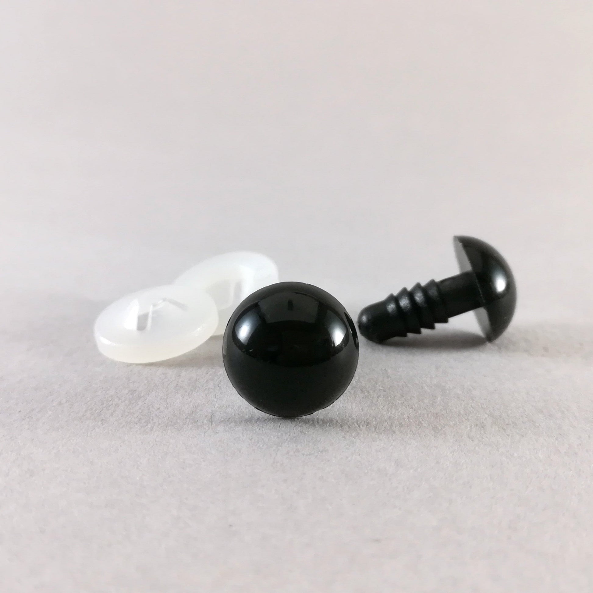 Œil de sécurité pour peluche et amigurumi, 9 mm, noir